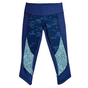 lululemon athletica Wunder Under Full On Luon Sashiko Cropped Camo Pant - Size 4